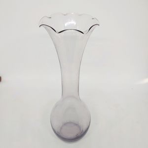 Purple Hue Ruffled Edge Glass Vase